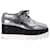 Stella Mc Cartney Stella McCartney Elyse Platform Shoes in Silver Leather Silvery Metallic  ref.1316508