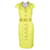 Chanel Laufsteg-Gürtelband-Tweed-Kleid Gelb  ref.1316595