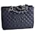 Chanel Grand sac de magasinage GST Navy Cuir Bleu Bleu Marine Bleu foncé  ref.1316638