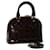 LOUIS VUITTON Monogram Vernis Rayure Alma BB Bag Amarante M91700 LV Auth 68852 Patent leather  ref.1316702
