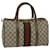 GUCCI GG Supreme Web Sherry Line Hand Bag PVC Beige Red 39 02 007 auth 69335  ref.1316721