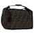FENDI Zucca Canvas Vanity Hand Bag Brown Black Auth 69671 Cloth  ref.1316738