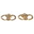 Céline Triomphe Gourmet Stud Earrings Golden  ref.1316902