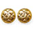 Chanel Pendientes de clip acolchados CC Dorado  ref.1316913