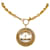 Chanel Collar con colgante de medallón CC Dorado  ref.1316924