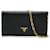 Portafoglio con catena Prada in saffiano nero Pelle  ref.1316957