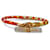 Hermès Geflochtenes Glenan-Armband aus Seide Orange  ref.1316987