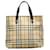 Burberry Canvas-Einkaufstasche mit House Check-Muster Braun  ref.1317039