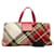 Burberry Karierte Handtasche aus Wolle Rot  ref.1317045