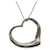 Tiffany & Co Silver Open Heart Necklace Silvery  ref.1317341