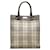 Burberry Canvas-Einkaufstasche mit House Check-Muster Braun  ref.1317355