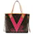 Louis Vuitton Neverfull MM Marrone Tela  ref.1317491