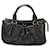 Burberry Leather Logos Fringe Handbag Black Pony-style calfskin  ref.1317568