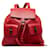Gucci Mit Leder gefütterter Taschenrucksack aus Bambus Rot Kalbähnliches Kalb  ref.1317600