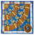 Hermès Carré 90 Foulard en soie épées Cliquetis Bleu  ref.1317618