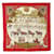 Hermès Carré 90 Pañuelo de seda con presentación de caballos Roja  ref.1317619