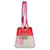 Gucci Mehrfarbiger Rucksack aus GG Supreme Canvas in Beige mit Vorhängeschloss aus Kalbsleder  Pink Rot Leinwand  ref.1317746