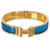 Pulseira Hermès Clic H azul banhada a ouro Banhado a ouro  ref.1317754