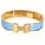 Pulseira Hermès Clic H Azul Claro Banhado a ouro  ref.1317756