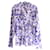 Blusa com estampa floral borrada Isabel Marant Fidaje Azul Roxo Seda  ref.1317763