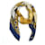 Hermès Hermes Carré 90 Feux de Route Navy Ecru Gold Scarf Foulard Soie Multicolore  ref.1317795