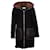 Sandro, Wool and leather coat Black  ref.1317911