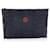 Pequin Fendi Vintage Black Woven Raffia Unisex Zip Pouch Clutch Bag Wicker  ref.1317965