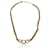 Christian Dior Vintage Gold Metal Chain Link Crystal Necklace Golden  ref.1317977