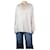 Lanvin Camisa de seda desgastada con escote en V color crema - talla UK 8 Crudo  ref.1318124