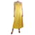 Forte Forte Vestido midi de seda amarillo sin mangas - talla UK 10  ref.1318134