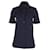 Victoria Beckham Button-Up Short-Sleeve Shirt in Navy Blue Cotton  ref.1318246