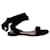 Sandali piatti con cinturino alla caviglia Gianvito Rossi in pelle scamosciata nera Nero Svezia  ref.1318257