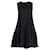 Victoria Beckham Vestido de popelina con dobladillo con volantes en poliéster negro  ref.1318285