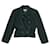 Yves Saint Laurent Giacca strutturata verde scuro YSL Variation anni '80 Cotone Lana  ref.1318294