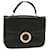 Céline CELINE Circle Hand Bag Leather Black Auth bs12765  ref.1318461