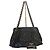 Chanel Piccola Borsa Tote in Pelle di Agnello Nera Morbida con Perle e Finiture Argento Nero Silver hardware