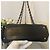 Chanel Piccola Borsa Tote in Pelle di Agnello Nera Morbida con Perle e Finiture Argento Nero Silver hardware - vista 5