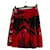 Kenzo mid-length velvet skirt Black Pink Red Cotton  ref.1318508