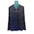 Seltene Chanel 10P schwarze Jacke mit Kettendetail an der offenen Seite FR 38 Baumwolle  ref.1318515