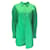 Autre Marque Maison Rabih Kayrouz Vestido camisa de nylon verde de manga comprida sem costas com botões Sintético  ref.1318534