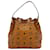 MCM Bucket Drawstring Bag Wristlet Handbag Pouch Small Cognac  ref.1318583