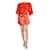 Autre Marque Orangefarbenes, rückenfreies Minikleid mit Pailletten – Größe UK 12 Polyester  ref.1318711