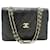 Chanel Black Half Moon vintage 1986 Chain Shoulder Bag Leather  ref.1318801