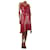 Diane Von Furstenberg Vestido midi rojo sin mangas de lentejuelas - talla UK 4 Roja  ref.1318802
