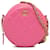 Bandolera Chanel redonda de piel de cordero acolchada rosa como tierra Cuero  ref.1318824