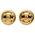 Pendientes de clip Chanel Gold CC Dorado Metal Chapado en oro  ref.1318853