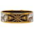 Hermès Brazalete ancho de esmalte dorado Hermes Metal Chapado en oro  ref.1318866