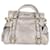 Miu Miu Bow Top Handle Bag in Grey Leather  ref.1318906