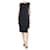 Helmut Lang Vestido midi fruncido negro sin mangas - talla UK 12  ref.1318969
