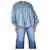 Isabel Marant Etoile Stone blue cotton smocked blouse - size UK 12  ref.1318970